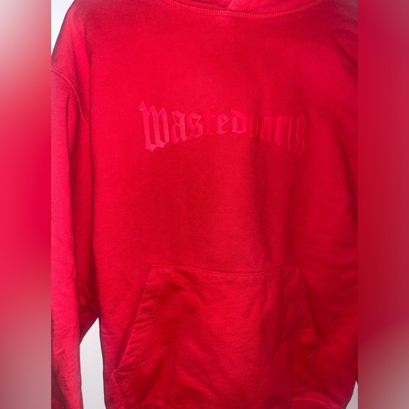 Wasted Paris Red Hoodie Size Medium - Picture 4 of 9
